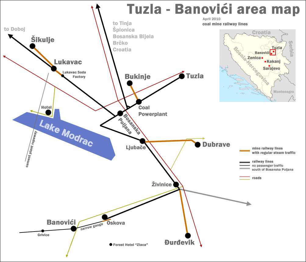 Tuzla area map
